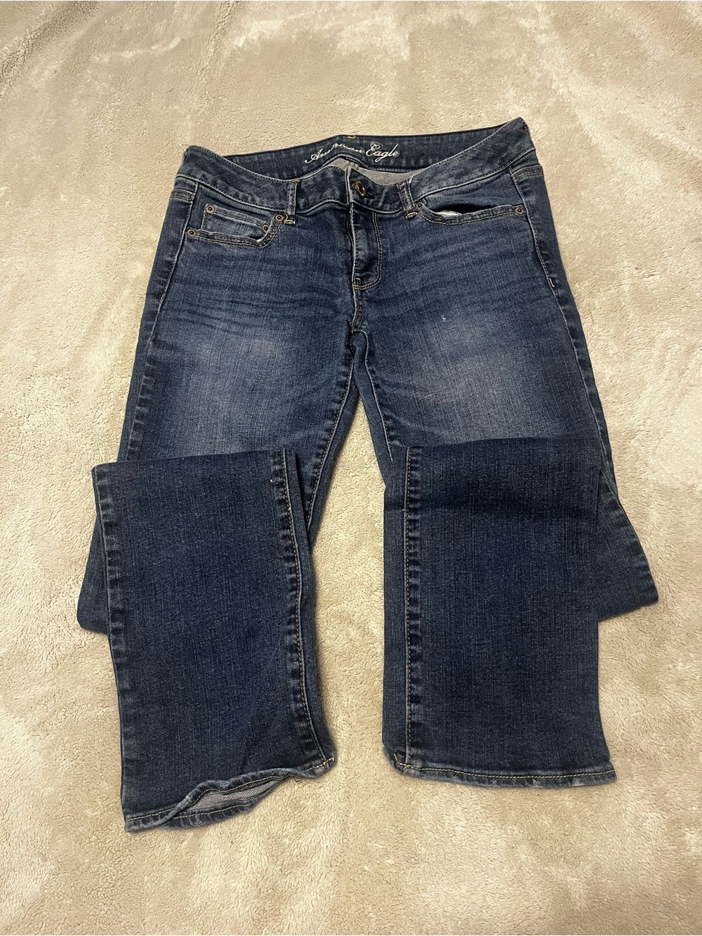 American Eagle Outfitters Women's Dark Blue straight Jeans